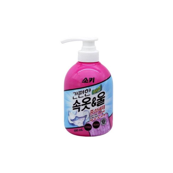 무궁화 소키 속옷 앤 울 중성 세제 500ml /손빨래/액상세제/손세탁세제/세탁용품/세제/저자극세제/속옷세제 